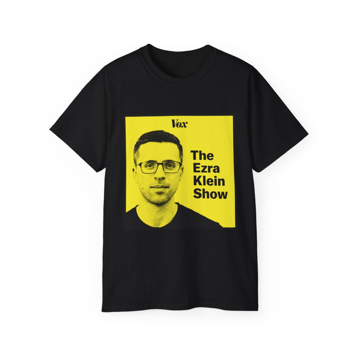 The Ezra Klein Show T-Shirt | Yellow Podcast Portrait Tee - alternate angle 2, merchandise