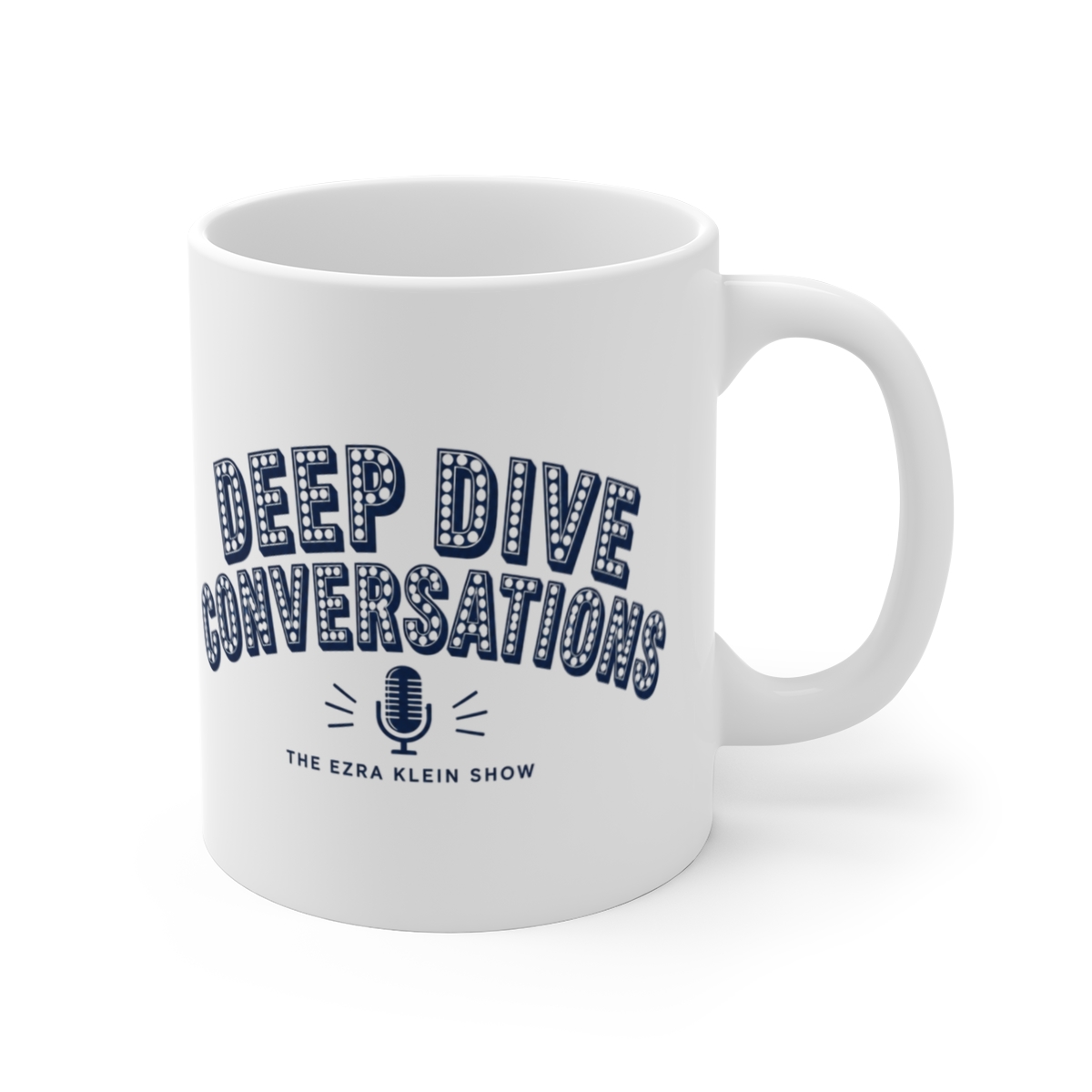 The Ezra Klein Show "Deep Dive Conversations" White Mug