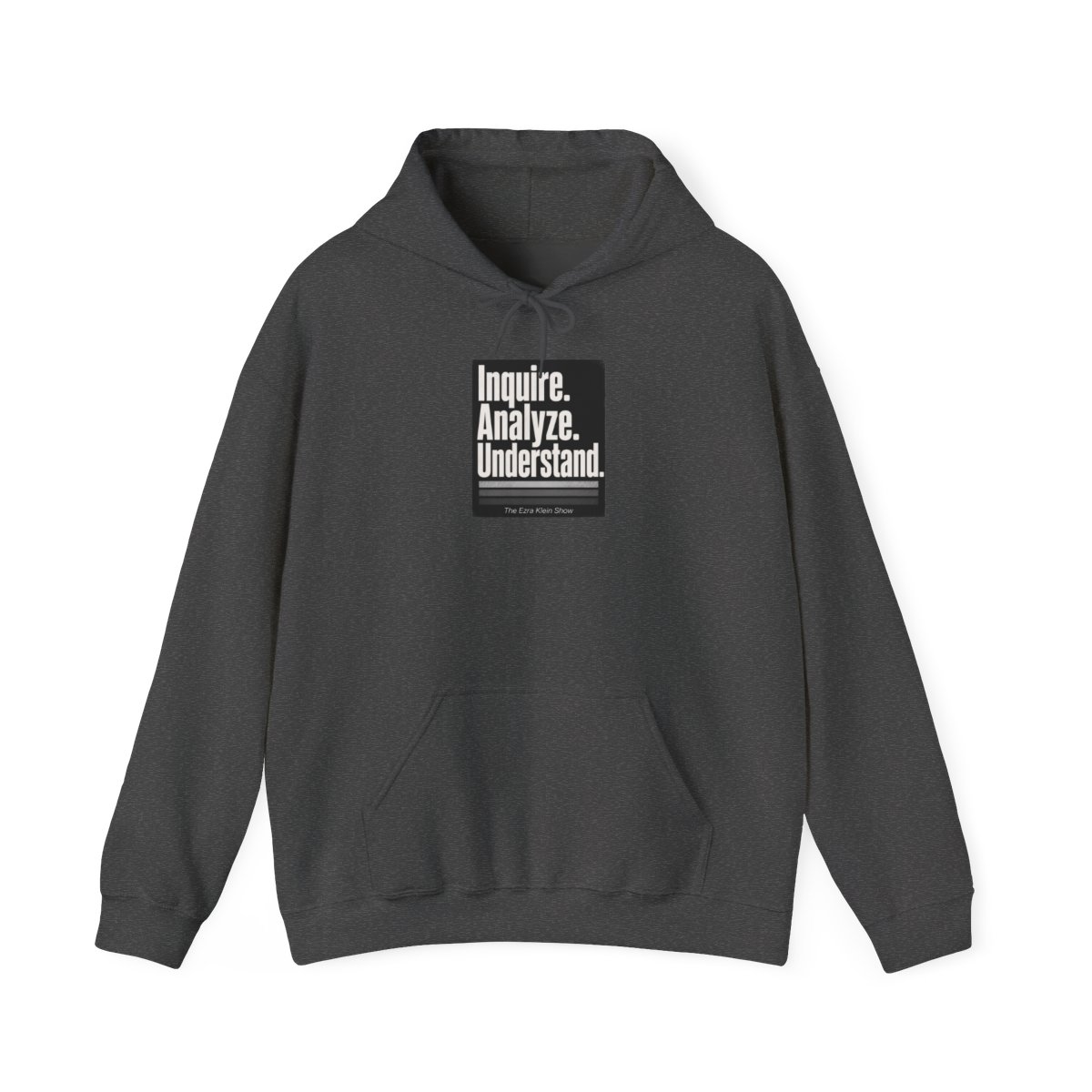 The Ezra Klein Show "Inquire. Analyze. Understand." Hoodie - alternate angle 2, merchandise