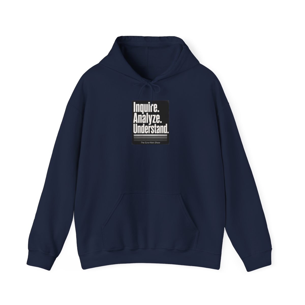 The Ezra Klein Show "Inquire. Analyze. Understand." Hoodie - alternate angle 3, merchandise