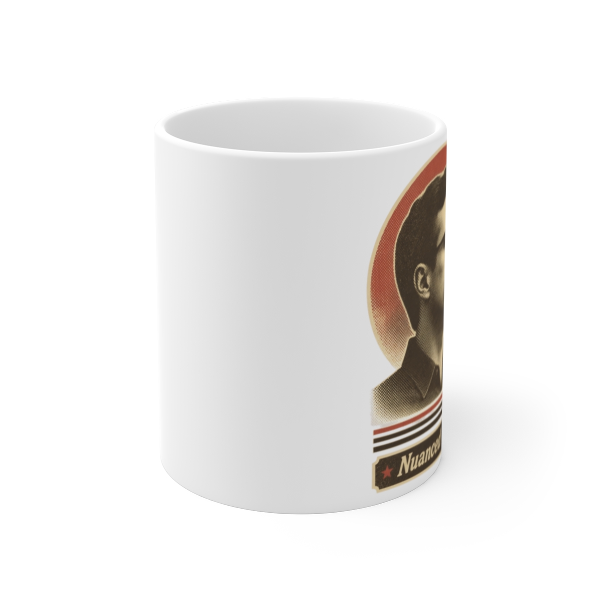 The Ezra Klein Show "Nuanced Conversations" White Mug - alternate angle 1, merchandise