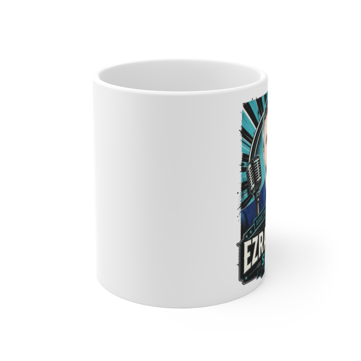 The Ezra Klein Show "The Ezra Klein Show Tour" White Mug - alternate angle 1, merchandise